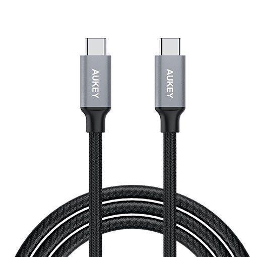AUKEY CD6G USB 2.0 USB-C to USB-C 2 Meter Cable-Gray - كابل
